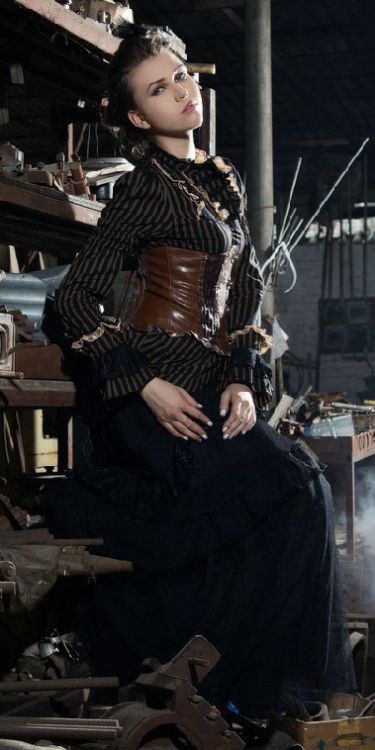  Steampunk Long Skirt Black RQ-BL SP120bk  2
