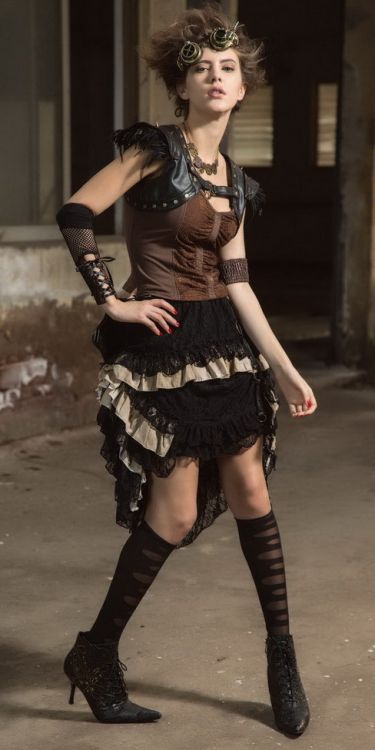 Юбка Steampunk Long skirt Black RQ-BL SP167bk Изображение 2