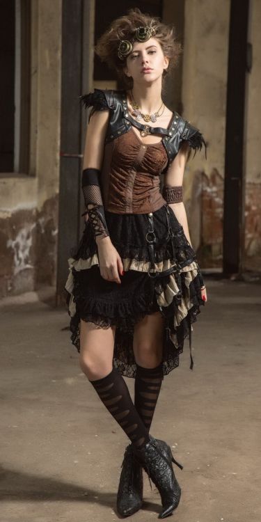 Юбка Steampunk Long skirt Black RQ-BL SP167bk Изображение 1