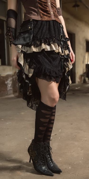 Юбка Steampunk Long skirt Black RQ-BL SP167bk Изображение 6