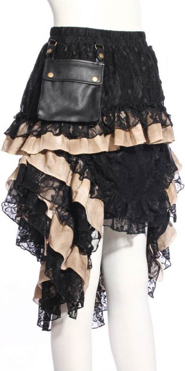 Юбка Steampunk Long skirt Black RQ-BL SP167bk Изображение 12