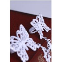 Кольцо double butterfly ring RQ-BL 1009w - маленькая картинка