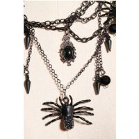 Колье spiders beads necklace RQ-BL 1021bk - маленькая картинка