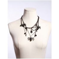 Колье spiders beads necklace RQ-BL 1021bk - маленькая картинка
