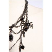 Колье spiders beads necklace RQ-BL 1021bk - маленькая картинка