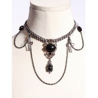 Колье beads chains necklace RQ-BL 1022bk - маленькая картинка
