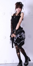 Юбка short beggar skirt RQ-BL 21032bw / Аниме / Косплей / Лолита / - маленькая картинка