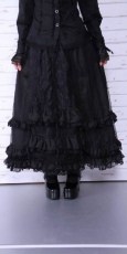Юбка maxi ruffles skirt RQ-BL 21040bk / Аниме / Косплей / Лолита / - маленькая картинка