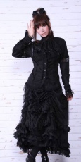 Юбка maxi ruffles skirt RQ-BL 21040bk / Аниме / Косплей / Лолита / - маленькая картинка