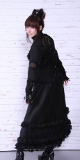 Юбка maxi ruffles skirt RQ-BL 21040bk / Аниме / Косплей / Лолита / - маленькая картинка