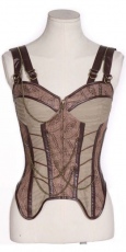  zipper up corset with shoulderer strap /  /  /  /  - 