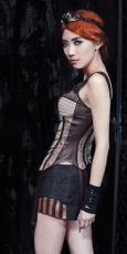 Жилет zipper up corset with shoulderer strap RQ-BL SP048cf / Аниме / Косплей / Лолита Милитари / - маленькая картинка