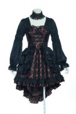  Gothic Dresses Black/Red RQ-BL 21218bk-rd -  