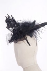 Шляпка Headress Black RQ-BL SP044bk - маленькая картинка
