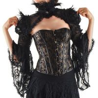 Накидка feather lace shrug RQ-BL 21080bk / Аниме / Косплей / Лолита / - маленькая картинка