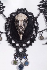 Колье Gothic Birdhead skull necklace Black RQ-BL 1036bk - маленькая картинка