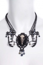 Колье Gothic Birdhead skull necklace Black RQ-BL 1036bk - маленькая картинка