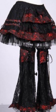 Юбка с гетрами Gothic short skirts Black/Red RQ-BL 21050br - маленькая картинка