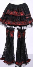 Юбка с гетрами Gothic short skirts Black/Red RQ-BL 21050br - маленькая картинка