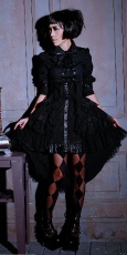 Юбка Gothic Half Long Skirt Black RQ-BL 21157bk - маленькая картинка