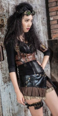 Блузка Steampunk gothic T-shirt Black RQ-BL SP088bk - маленькая картинка