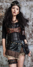 Блузка Steampunk gothic T-shirt Black RQ-BL SP088bk - маленькая картинка