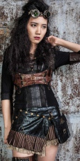 Блузка Steampunk gothic T-shirt Black RQ-BL SP088bk - маленькая картинка