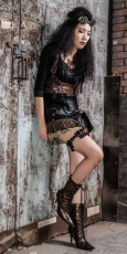Блузка Steampunk gothic T-shirt Black RQ-BL SP088bk - маленькая картинка