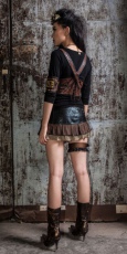 Блузка Steampunk gothic T-shirt Black RQ-BL SP088bk - маленькая картинка