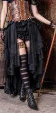 Юбка Steampunk maxi ruffle skirt Black RQ-BL SP100bk - маленькая картинка
