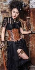 Юбка Steampunk maxi ruffle skirt Black RQ-BL SP100bk - маленькая картинка