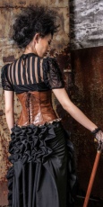 Юбка Steampunk maxi ruffle skirt Black RQ-BL SP100bk - маленькая картинка