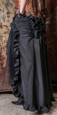 Юбка Steampunk maxi ruffle skirt Black RQ-BL SP100bk - маленькая картинка