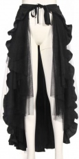 Юбка Steampunk maxi ruffle skirt Black RQ-BL SP100bk - маленькая картинка