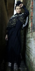 Пончо Steampunk Shawl Black/White RQ-BL SP118bw - маленькая картинка