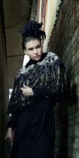 Пончо Steampunk Shawl Black/White RQ-BL SP118bw - маленькая картинка