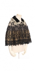 Пончо Steampunk Shawl Black/White RQ-BL SP118bw - маленькая картинка