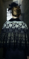 Пончо Steampunk Shawl Black/White RQ-BL SP118bw - маленькая картинка