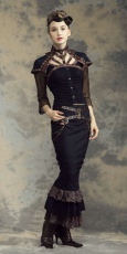 Steampunk Long Skirt Black RQ-BL SP145bk -  