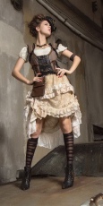 Юбка Steampunk Long skirt White RQ-BL SP167w - маленькая картинка