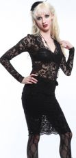 Топик LONG SLEEVE V-NECK LACE TOP Lip Service 25-7-03 - маленькая картинка
