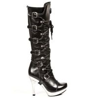 Сапоги NOMADA NEGRO, PLATAFORMA ACERO TACON AGUJA GothicStyle M.5272-S10 - маленькая картинка