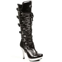 Сапоги NOMADA NEGRO, PLATAFORMA ACERO TACON AGUJA GothicStyle M.5272-S10 - маленькая картинка