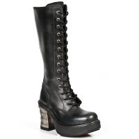Сапоги ITALI NEGRO, PLATAFORMA NRK BANDAS ACERO-NEGRO GothicStyle M.8357-S1 - маленькая картинка