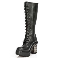 Сапоги ITALI NEGRO, PLATAFORMA NRK BANDAS ACERO-NEGRO GothicStyle M.8357-S1 - маленькая картинка