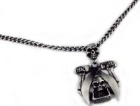 Кулон Necklace Pewter Skulls With Swords Cleopatra 91309 - маленькая картинка