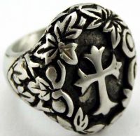 Кольцо Ring Pewter Cross In Centre Cleopatra 93826 - маленькая картинка