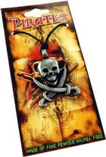 Кулон Pendant Pewter Skull Pirate On Display Card Cleopatra 93051 - маленькая картинка