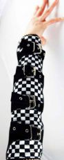  Arm Band Check Black And White - 