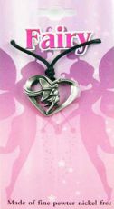  Pendant Pewter Fairy In Heart - 